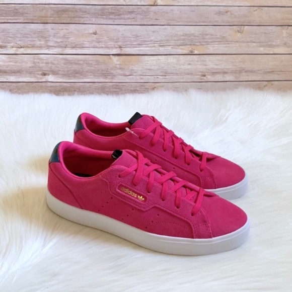Adidas Originals Pink Suede Sleek Shoes - Picture 2 of 8